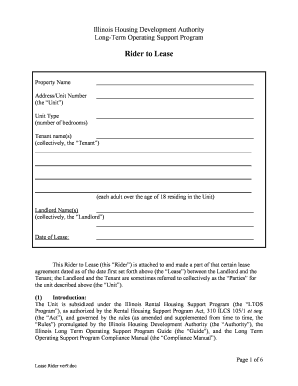 Illinois LTOS Program Lease Rider