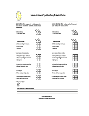 Business Confidence & Expectations Survey