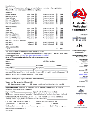 Referee Registration Form