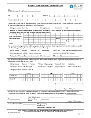 Sbi Life Insurance Name Correction Form - Fill Online ...
