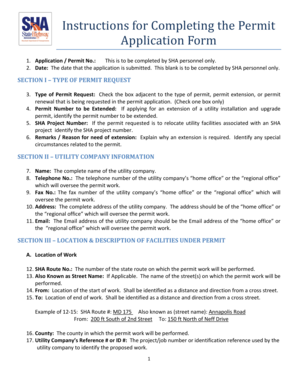Utility Permit Application Form