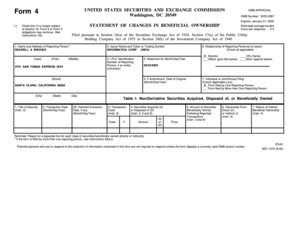 SEC Form 4 Statement of Changes in Beneficial Ownership