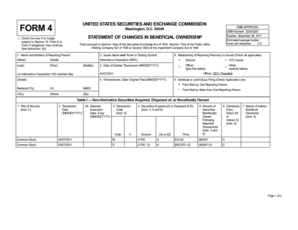 Form 4 Statement of Changes in Beneficial Ownership