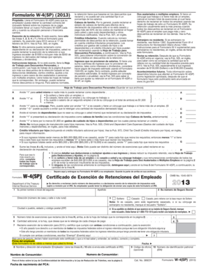 Formulario W-4(SP) (2013)