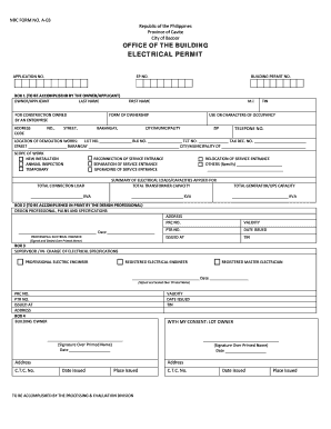 electrical permit form pdf