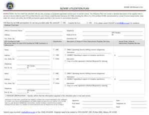NYS M/WBE Utilization Plan Form