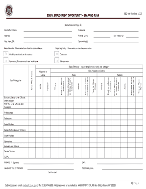 EEO-100 Equal Employment Opportunity Staffing Plan