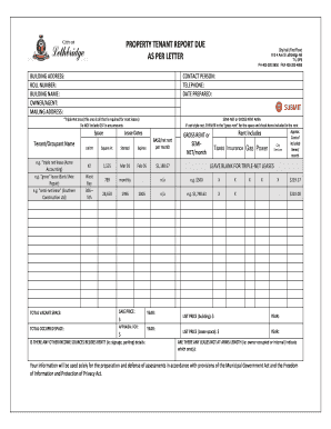 Triple net lease form - Non-Residential Lease Survey Form - City of Lethbridge