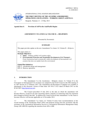 WP14 AI 4 Amendment 5 to Annex 14 Vol II - icao