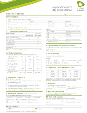 etisalat business plan add on