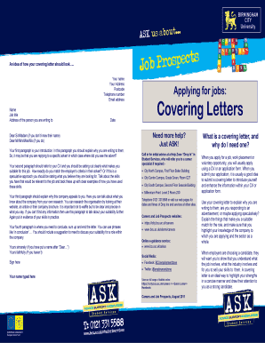 Covering Letter Template