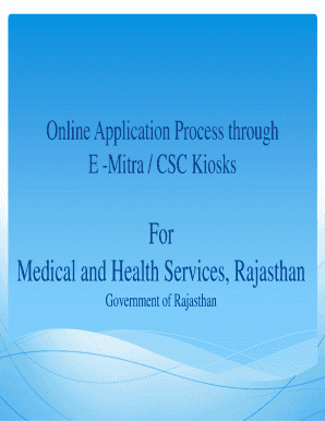 Rajasthan Medical Application Form