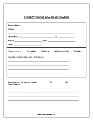 Dealer Application Form Template from www.pdffiller.com