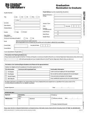 Graduation Nomination Form