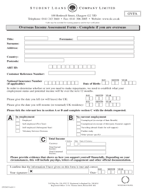 Fillable Online nidirect gov Overseas Income Assessment ...
 Income Assessment Form