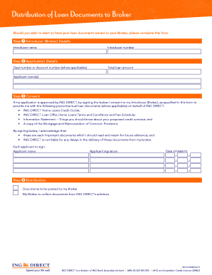 Loan Documents Distribution Form