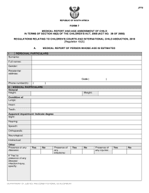 age assessment certificate