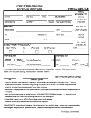 Descriptive roll form pdf - Employee Parking Application Form 2012.pdf - University of Toronto ...