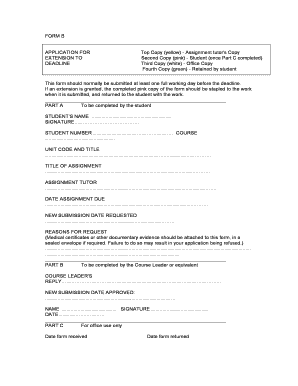 Extension Application Form