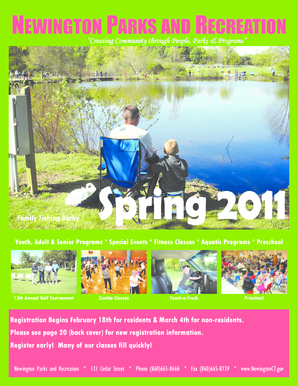 Newington Parks and Recreation Registration Form
