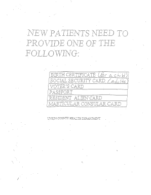 Union County Health Department Dental Clinic Form