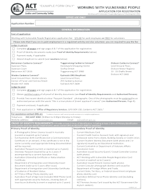 Working with Vulnerable People Registration Application
