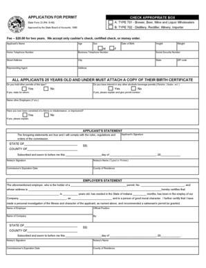 Indiana Alcoholic Beverage Permit Application