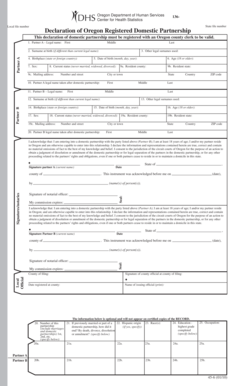 Oregon Domestic Partnership Declaration