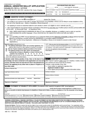 Virginia Annual Absentee Ballot Application
