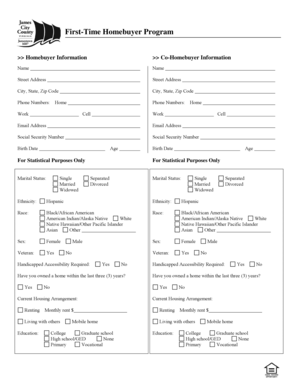 First-Time Homebuyer Program Application