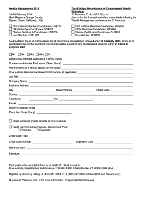 Fillable Online cfainstitute Printable registration form - CFA ...