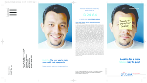 Citibank Easi-Pay Direct Debit Request Service Agreement