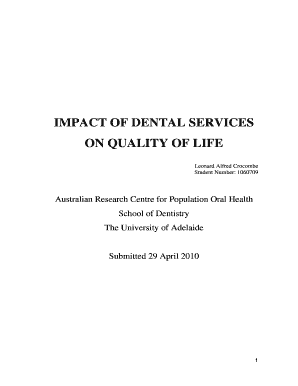 Dental Health Survey Form