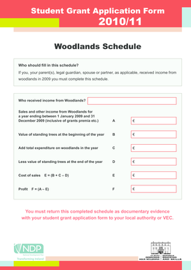 Student Grant Application Form