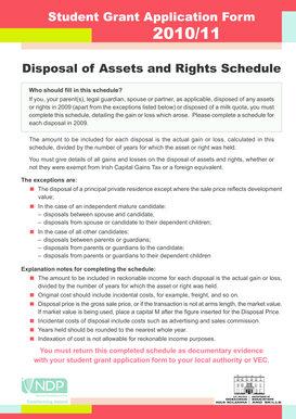 Student Grant Application Form