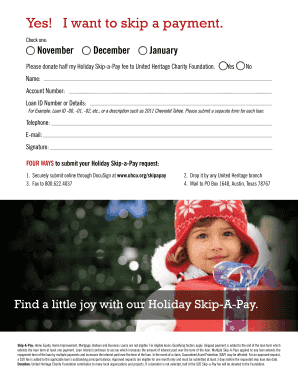 Holiday Skip-a-Pay Request Form