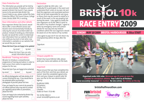Bristol 10K Entry Form