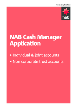 NAB Cash Manager Application