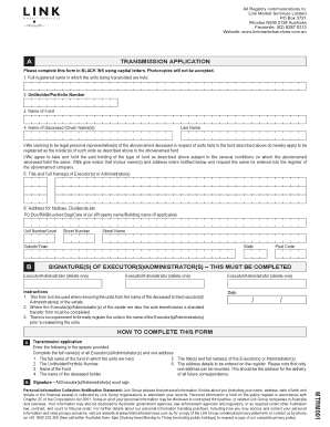 Transmission Application Form
