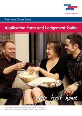 First Home Owner Grant Application Form