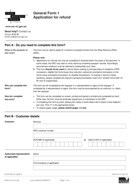 Victoria Refund Application Form