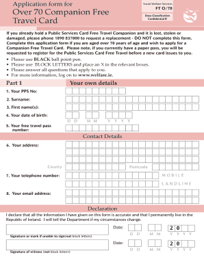 Social Welfare Services Companion Free Travel Application