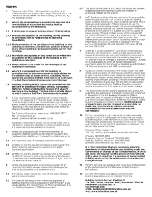 UK Building Notice Form