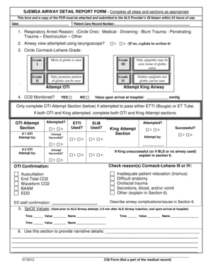Airway Detail Report Form