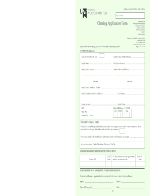 University of Wolverhampton Clearing Application Form
