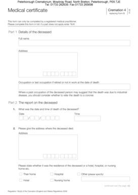 Medical Certificate Cremation 4