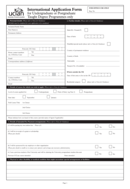 International Application Form