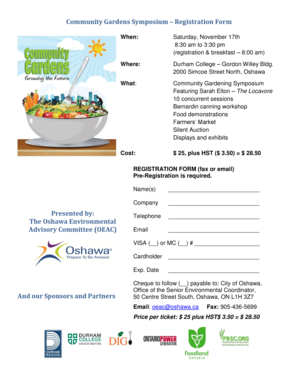 Community Gardens Symposium Registration ... - City of Oshawa - oshawa