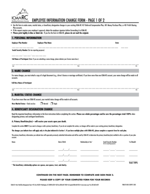 Employee Information Change Form