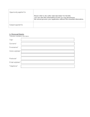 UK Assessor Application Form